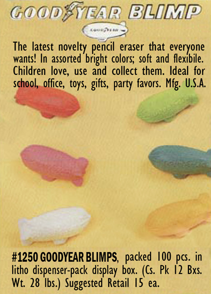 Details about   Vintage Goodyear Blimp Pencil Eraser Gas & Oil Green 